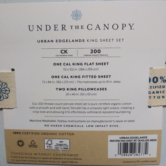 New Under the Canopy California King sheet set - Picture 5 of 8